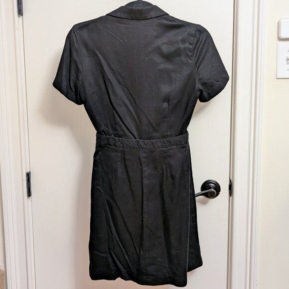 The Notch Collar Two Piece Dress in Black - Picture 5 of 8